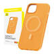 Magnetna torbica za iPhone 15 Pro Baseus Fauxther serija (narančasta)