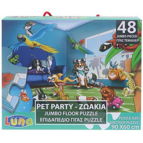 Životinjski party podne puzzle 48kom