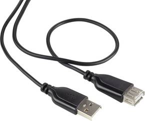 Renkforce USB 2.0 produžetak [1x muški konektor USB 2.0 tipa a - 1x ženski konektor USB 2.0 tipa a] 1.00 m crna supersoft oplaštenje Renkforce USB kabel USB 2.0 USB-A utikač