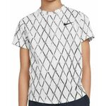 Majica za dječake Nike Court Dri-Fit Victory SS Top Printed - white/black