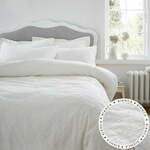 Bijela pamučna posteljina za bračni krevet 200x200 cm French Knot Jacquard – Bianca
