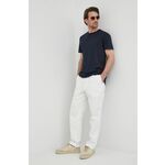 Hlače Polo Ralph Lauren za muškarce, boja: bijela, ravni kroj - bijela. Hlače iz kolekcije Polo Ralph Lauren. Model izrađen od glatke tkanine.
