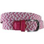 Alberto Multicolor Braided Belt White/Pink 90
