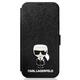 Karl Lagerfeld KLFLBKP12MIKMSBK orginalana torbica za iPhone 12/12 Pro 6,1" Saffiano Ikonik Metal: crna