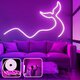 Opviq dekorativna zidna led svjetiljka, Wave and Tail - Large - Pink