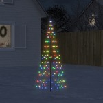 vidaXL Svjetlo za božićno drvce na stijegu 200 LED šarene 180 cm