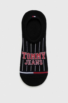 Čarape Tommy Jeans boja: crna - crna. Niske čarape iz kolekcije Tommy Jeans. Model izrađen od elastičnog