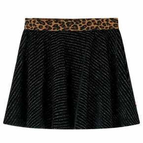 VidaXL Dječja suknja s uzorkom leoparda na pojasu crna 104