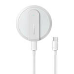 Joyroom JR-A28 ultra-thin magnetic induction charger, 15W (white)
