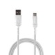 MaxMobile data kabel USB 2.0 Type C UDC3028 KEVLAR QC 3A 1m: bijeli