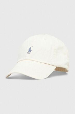 Pamučna kapa sa šiltom Polo Ralph Lauren boja: bež