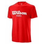 Muška majica Wilson M Padel Script Cotton Tee - wilson red