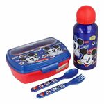 Children’s Dinner Set Mickey Mouse Happy smiles 21 x 18 x 7 cm Red Blue