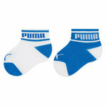 Set od 2 para dječjih visokih čarapa Puma Baby Wording Sock 2P 935479 White / Blue 03