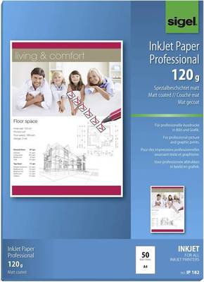 Sigel Inkjet Paper Professional IP182 papir za inkjet printer din a4 120 g/m² 50 list jarko-bijela