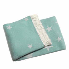 Pastelno plavi pokrivač s pamukom Euromant Stars