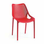 Crvena plastična vrtna stolica Bilros – Rojaplast