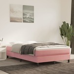 vidaXL Okvir za krevet s oprugama ružičasti 120 x 200 cm baršunasti