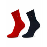 Set od 2 para ženskih visokih čarapa Tommy Hilfiger 371221 Red 684