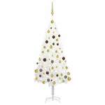 Umjetno božićno drvce LED sa setom kuglica bijelo 150 cm