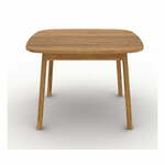 Blagovaonski stol od punog hrasta u prirodnoj boji 90x120 cm Twig – The Beds