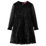 vidaXL Dječja haljina s dugim rukavima crna 140