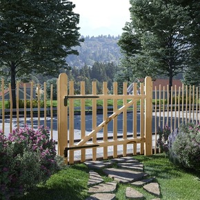 Jednostruka Vrata za Ogradu Drvo Lijeske 100x90 cm