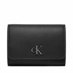 Veliki ženski novčanik Calvin Klein Jeans Minimal Monogram Med K60K612376 Crna