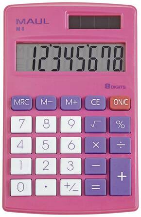 Maul M 8 džepni kalkulator ružičasta Zaslon (broj mjesta): 8 baterijski pogon
