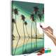 Slika za samostalno slikanje - Turquoise Palm Trees 40x60