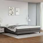 vidaXL Okvir za krevet s oprugama sivi 200x200 cm od umjetne kože