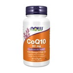 Koenzim Q10 s omega-3 ribljim uljem NOW, 60 mg (60 mekih kapsula)