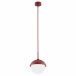 ARGON 8296 | Cappello Argon visilice svjetiljka kuglasta 1x E27 crveno, opal