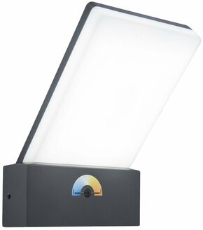 LUTEC 5289001118 | Pano Lutec zidna svjetiljka sa podešavanjem temperature boje 1x LED 1300lm 3000 5000K IP54 tamno siva