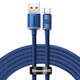 Baseus Crystal Shine kabel USB na USB-C, 5A100W1.2m (plavi) (paket od 5 komada)