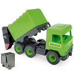 Middle Truck: Zeleni kamion za odvoz smeća - 43cm - Wader