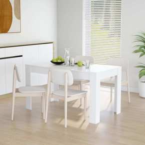 vidaXL Blagovaonski stol bijeli 140 x 74