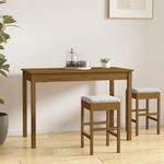 vidaXL Blagovaonski stol boja meda 110 x 55 x 75 cm masivna borovina