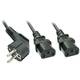 LINDY struja Y-kabel [1x sigurnosni utikač - 2x ženski konektor IEC c13, 10 a] 2 m crna