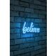Ukrasna plastična LED rasvjeta, Believe - Blue