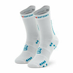 Visoke unisex čarape Compressport Pro Racing V4.0 Run High XU00046B White/Fjord Blue 011