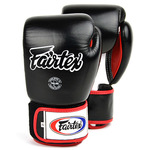 Fairtex rukavice za boks 3-Tone Black (vrhunske kožne rukavice renomiranog branda)