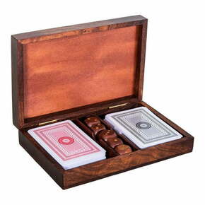 Set karata i kockica u drvenoj kutiji Antic Line