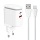 LDNIO A2423C Wall Charger USB-A, USB-C + Lightning cable