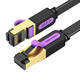 Plosnati UTP mrežni kabel kategorije 7 Vention ICABD 0,5 m crni