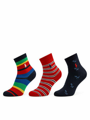 Set od 3 para dječjih visokih čarapa Polo Ralph Lauren 442945133001 Grey 020