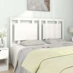 Uzglavlje za krevet bijelo 145 5x4x100 cm od masivne borovine
