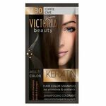 Victoria Beauty Keratin Therapy Color Shampoo coffee, 6 kom 40 ml