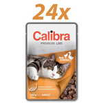 Calibra Premium Adult, mokra hrana za mačke, patka i piletina, 24 x 100 g