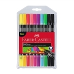 Faber-Castell - Flomasteri Faber-Castell Neon, dvostrani, 10 komada